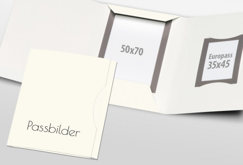 Passbildmappe Classic - Passbilder Weiß